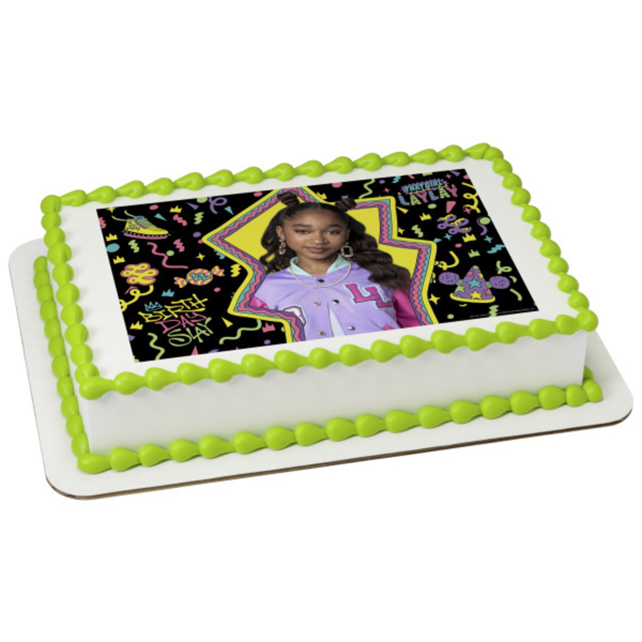That Girl Lay Lay Birthday Slay Edible Cake Topper Image 1/4 sheet